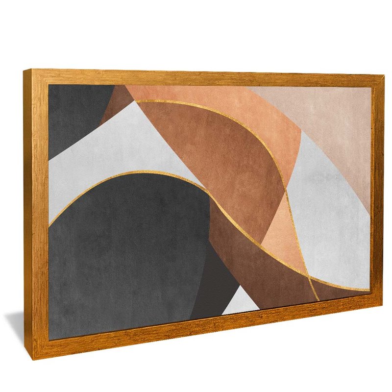 Abstract Circles in Nude V1702 Canvas