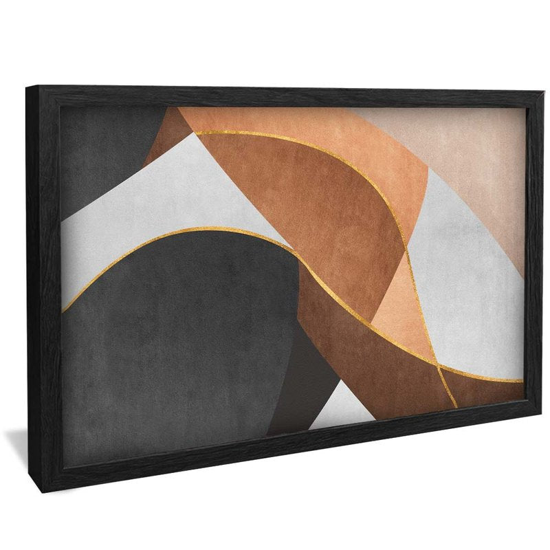 Abstract Circles in Nude V1702 Canvas