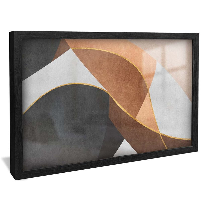 Abstract Circles in Nude V1702 Canvas