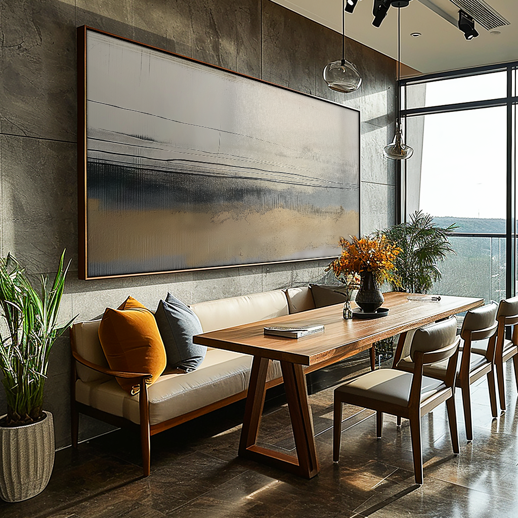 Abstract Lines Wall Painting V1080 Canvas