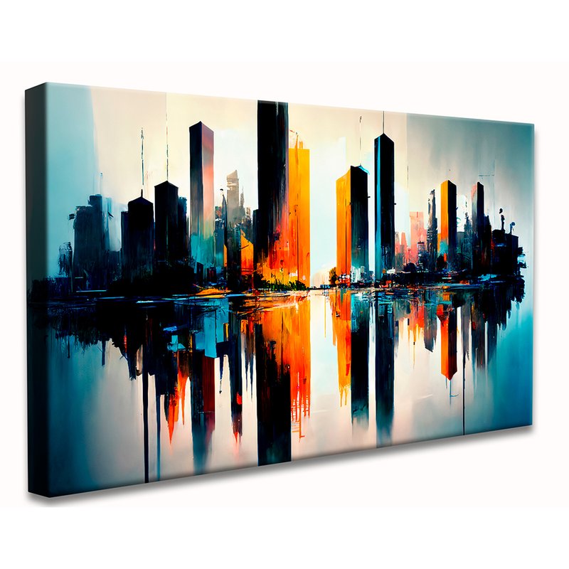 Abstract Modern City V014 Canvas