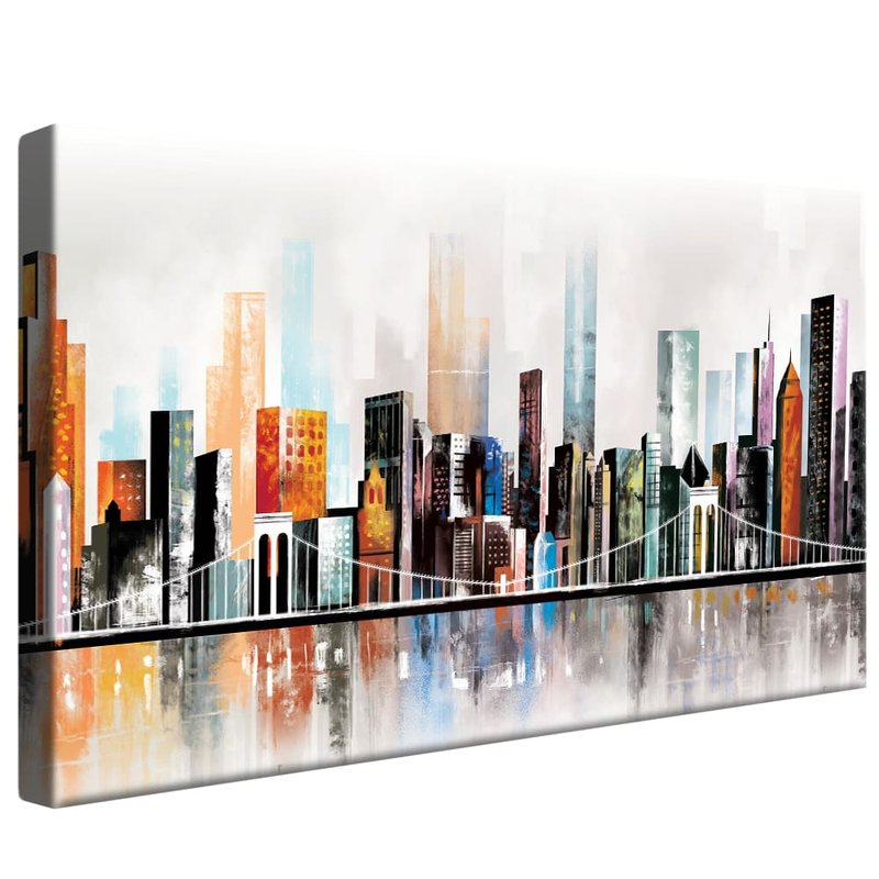 Abstract Modern Urban Landscape Canvas
