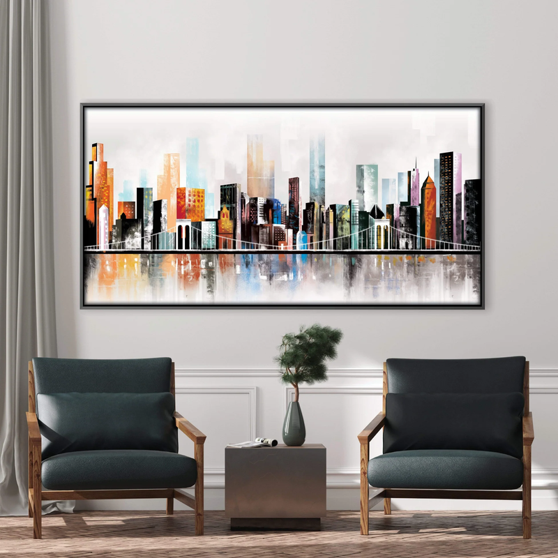 Abstract Modern Urban Landscape Canvas