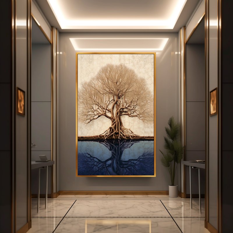 Abstract Tree Roots Canvas