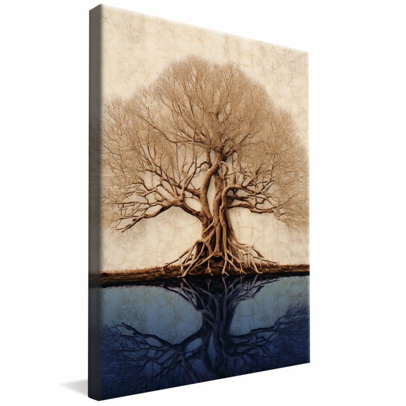 Abstract Tree Roots Canvas