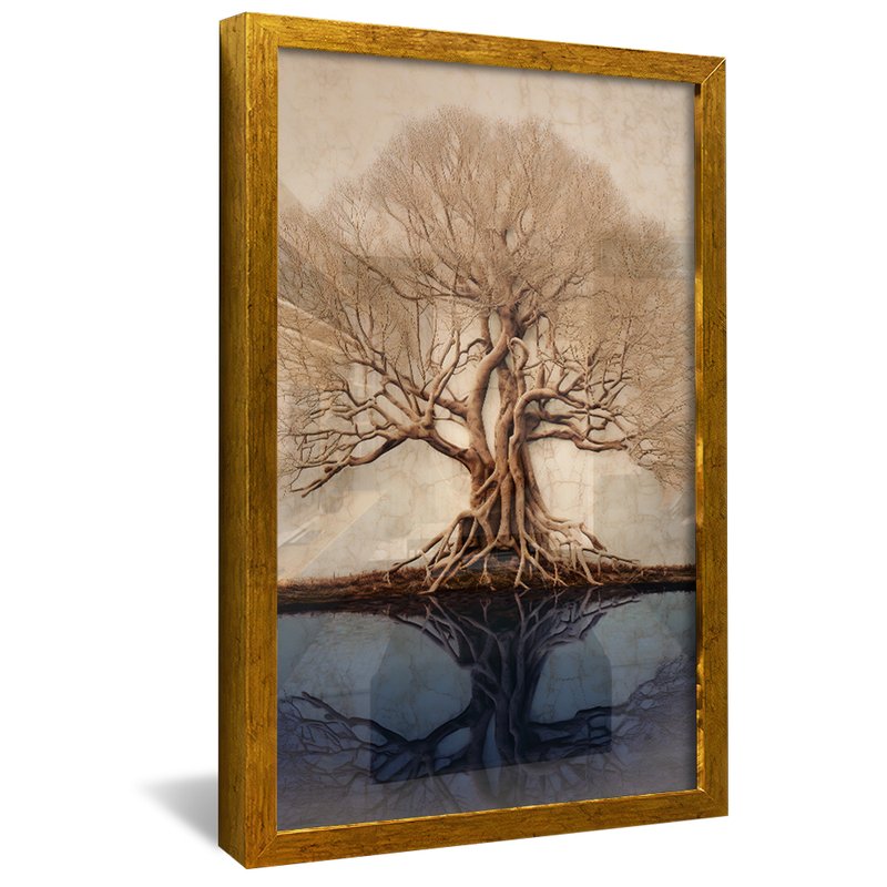 Abstract Tree Roots Canvas
