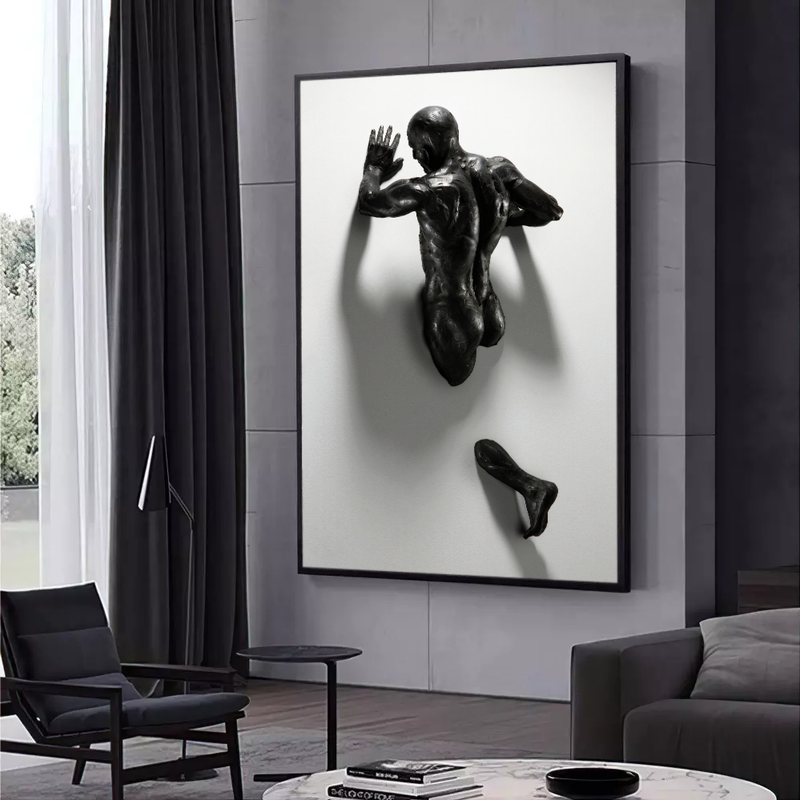 Art Man on Wall 3d Canvas