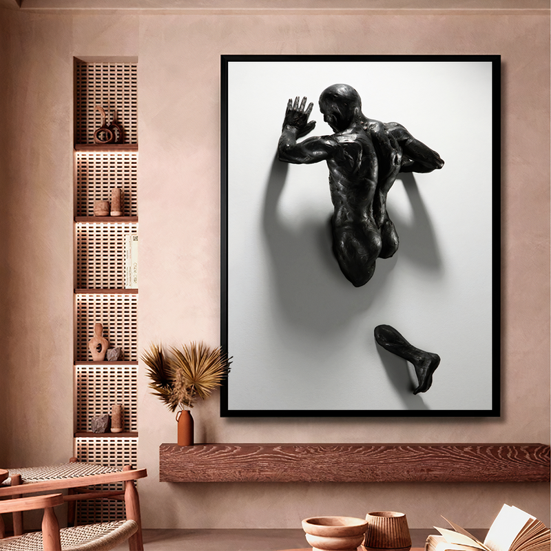Art Man on Wall 3d Canvas