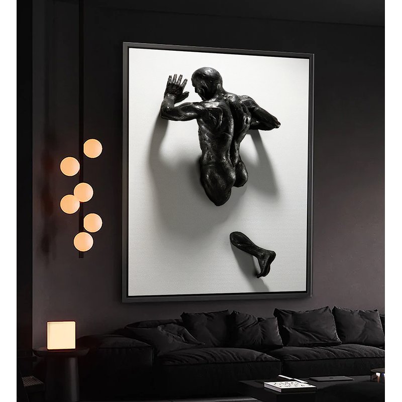 Art Man on Wall 3d Canvas