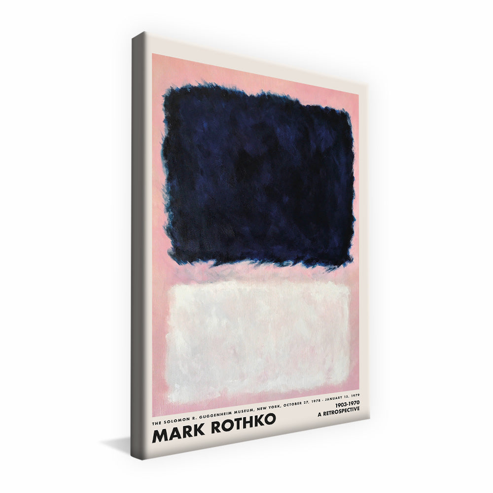 Mark Rothko Black on Pink and White V2428 Canvas