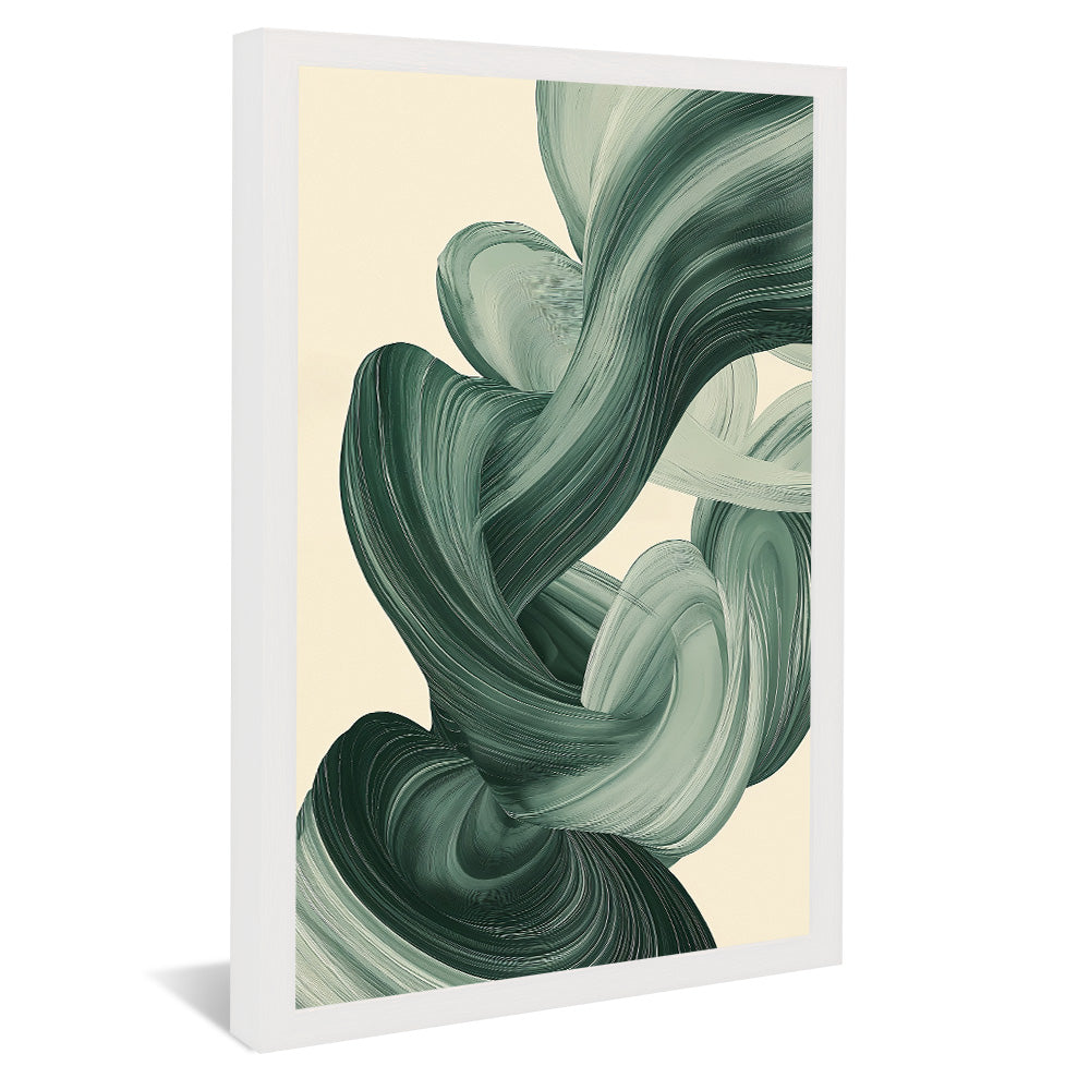Abstract Green Tone Lines V2475 Canvas