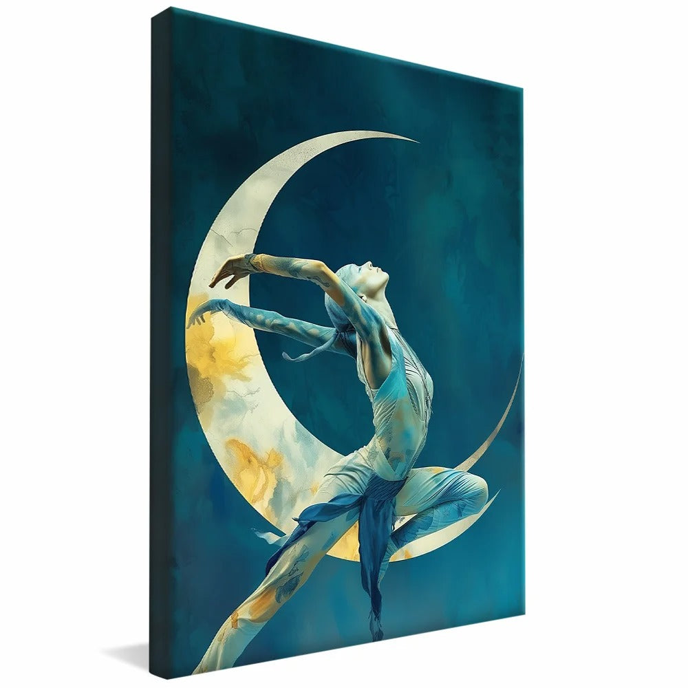 Ballerina in Waning Moon Decorative Canvas
