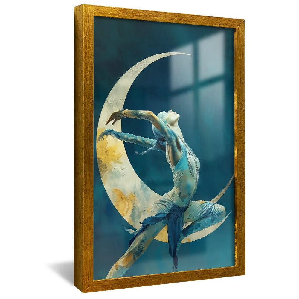 Ballerina in Waning Moon Decorative Canvas
