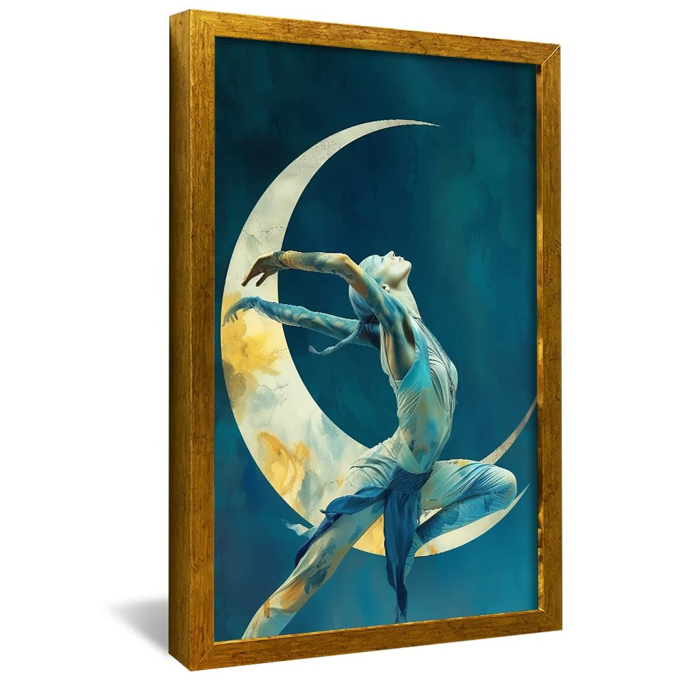 Ballerina in Waning Moon Decorative Canvas