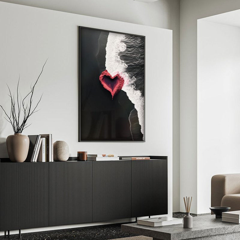 Beach and Heart V1823 Canvas