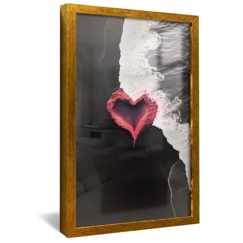 Beach and Heart V1823 Canvas