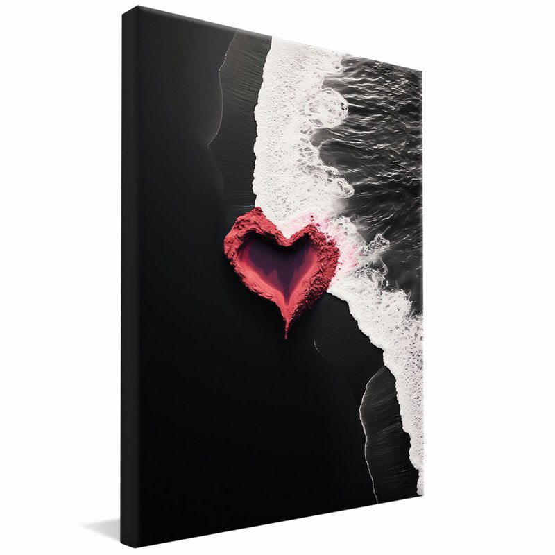 Beach and Heart V1823 Canvas