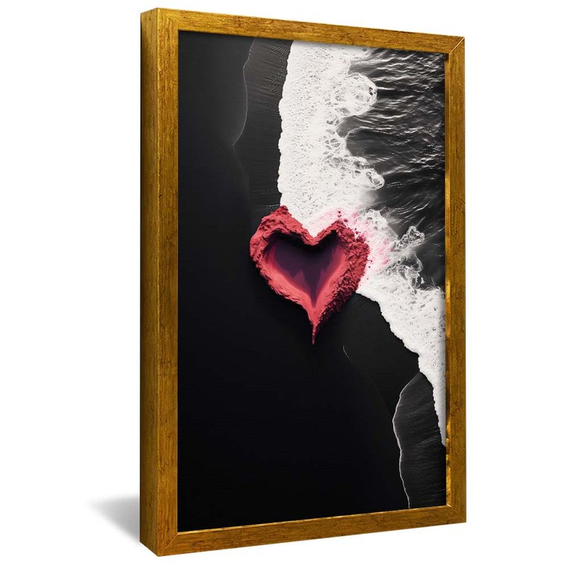 Beach and Heart V1823 Canvas
