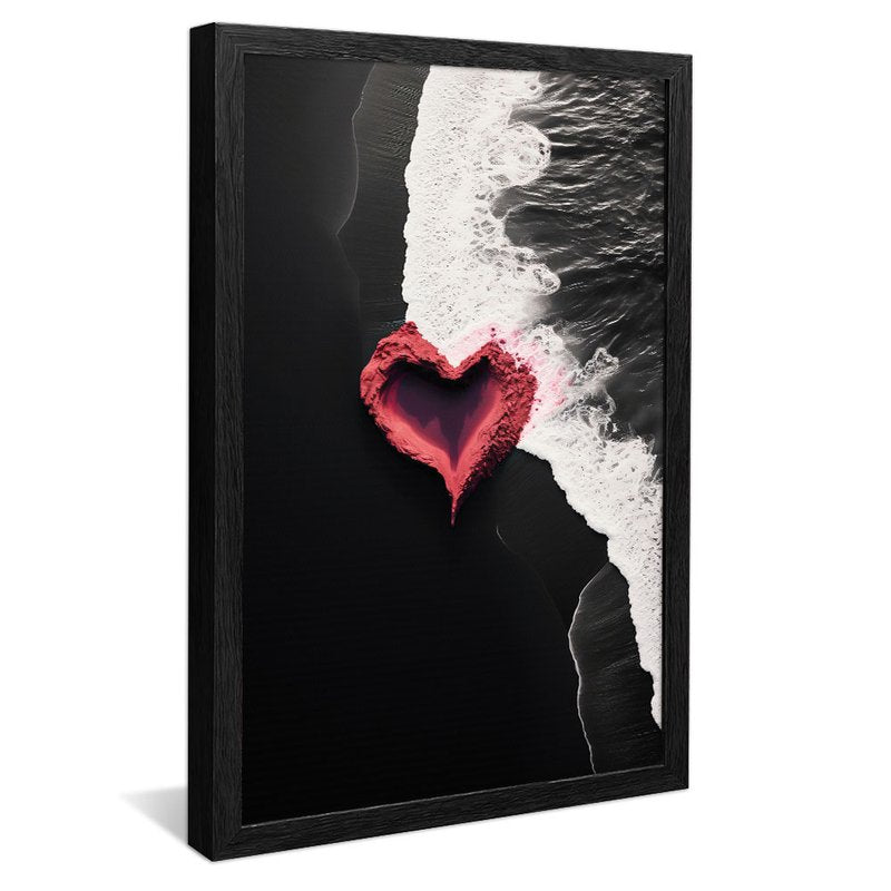 Beach and Heart V1823 Canvas
