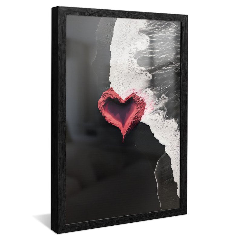 Beach and Heart V1823 Canvas