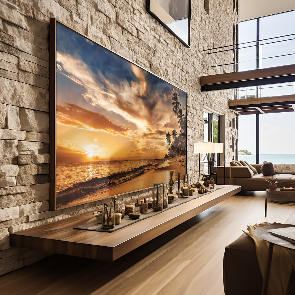 Beach at Sunset V885 Canvas