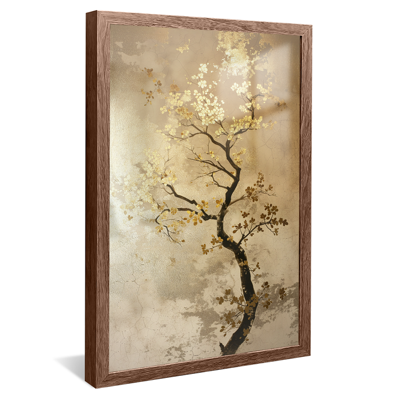 Black Tree and Gold Leaves V1168 Canvas