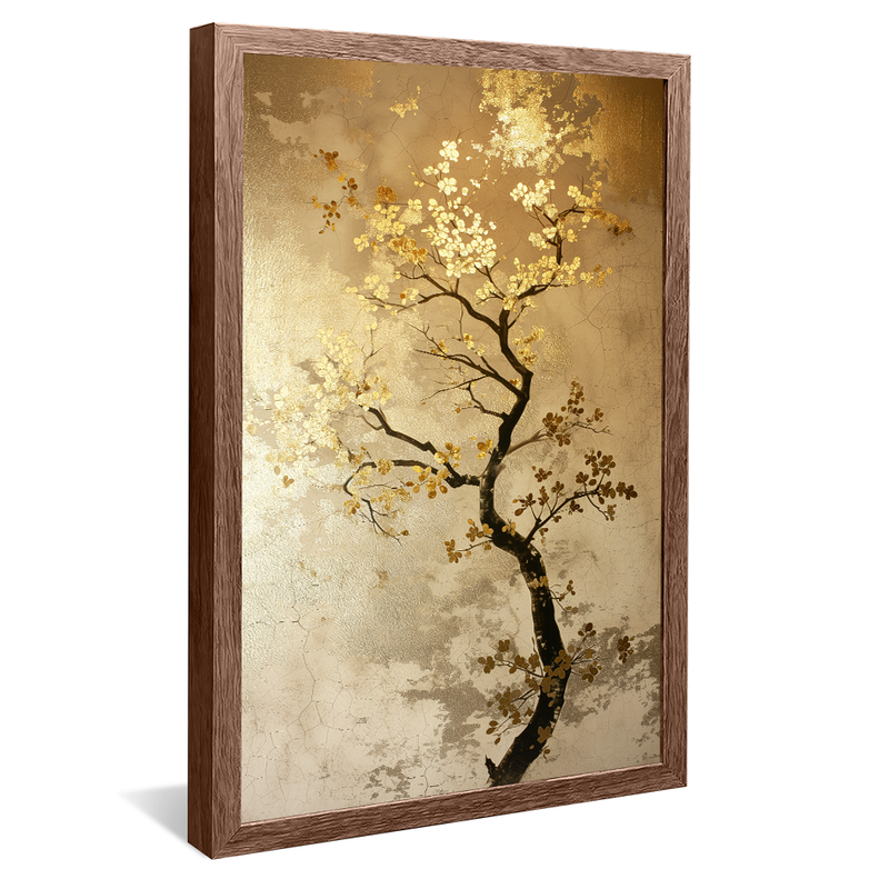 Black Tree and Gold Leaves V1168 Canvas