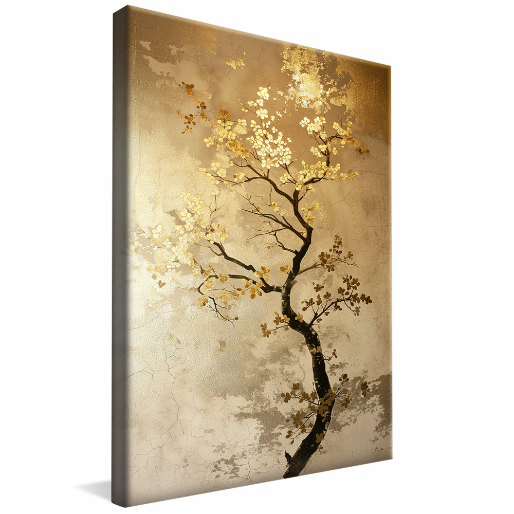 Black Tree and Golden Leaves V1168 Canvas