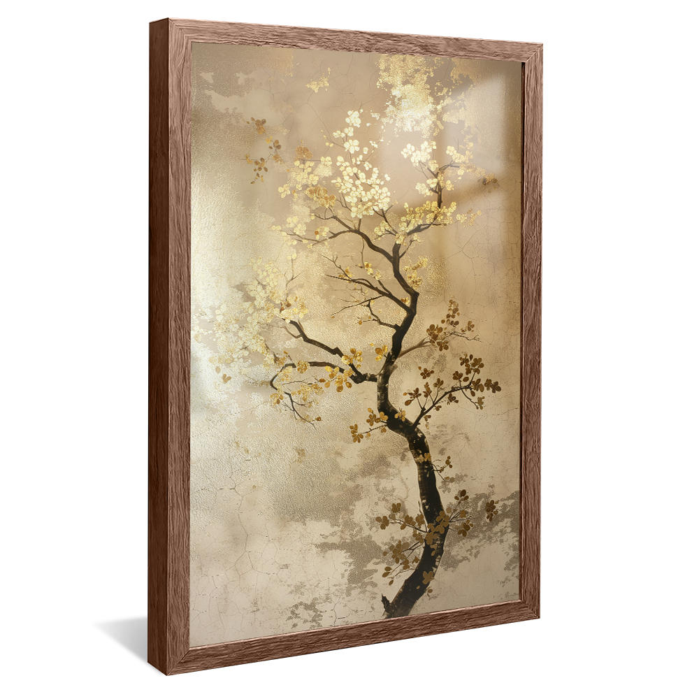 Black Tree and Golden Leaves V1168 Canvas
