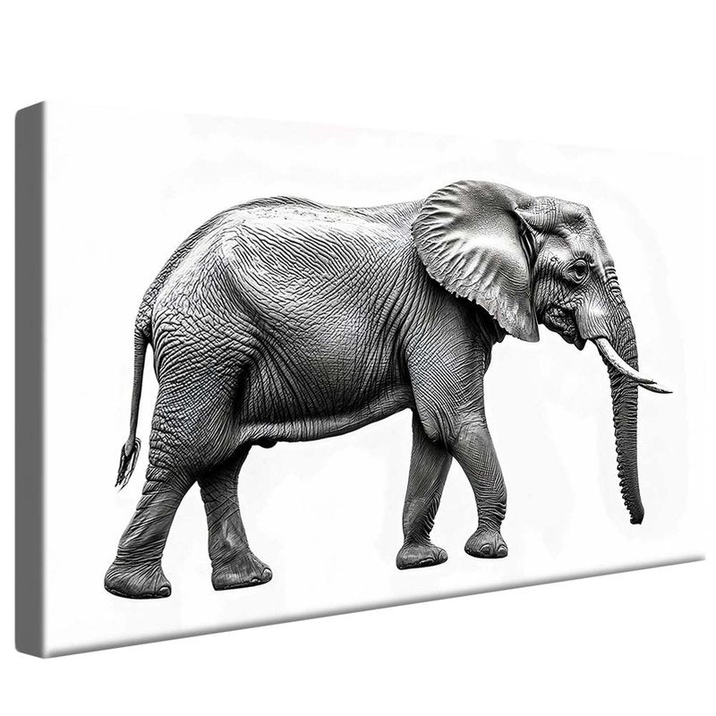 Black and White Elephant V2022 Canvas