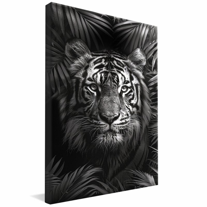 Black and White Jungle Tiger V1981 Canvas