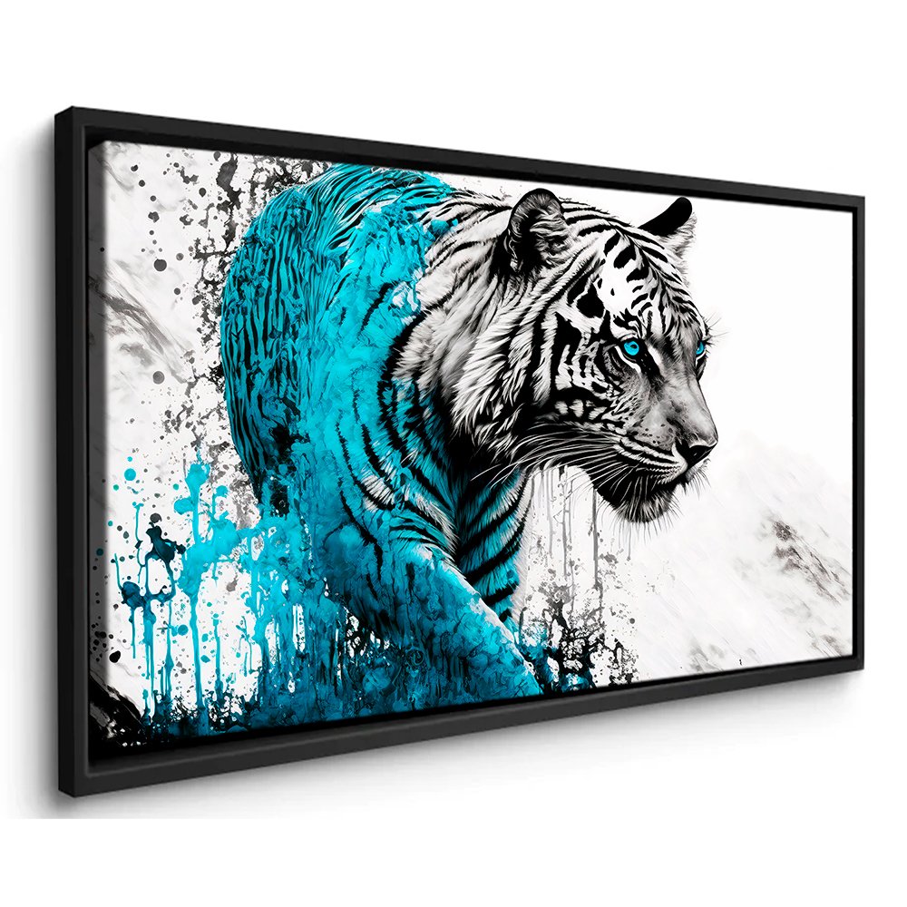 Blue Tiger Abstract 2 Canvas