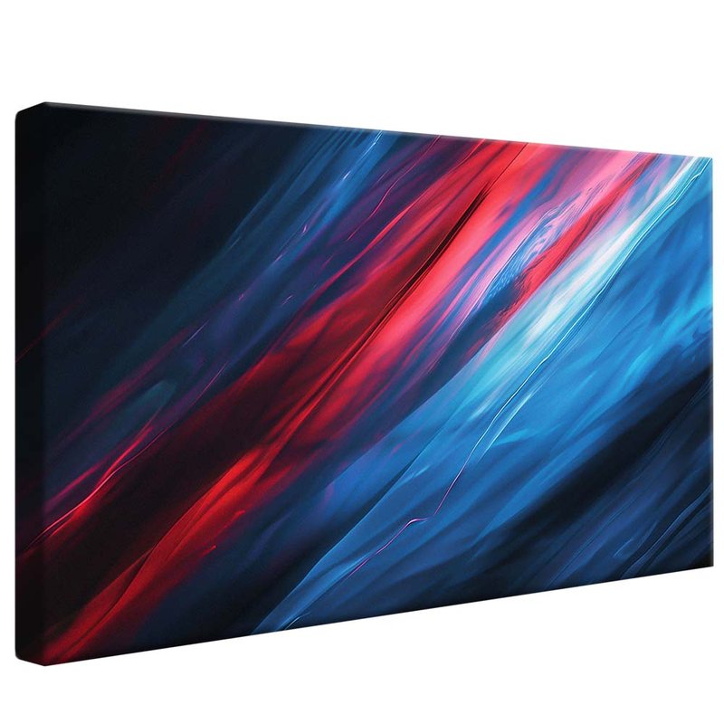 Blue and Red Abstract Lines V1977 Canvas