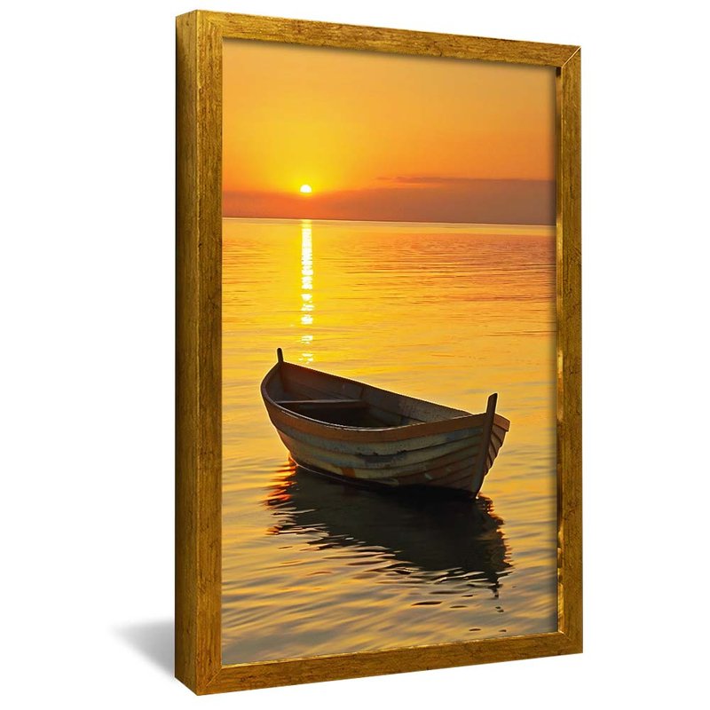Boat and Beach V1826 Canvas