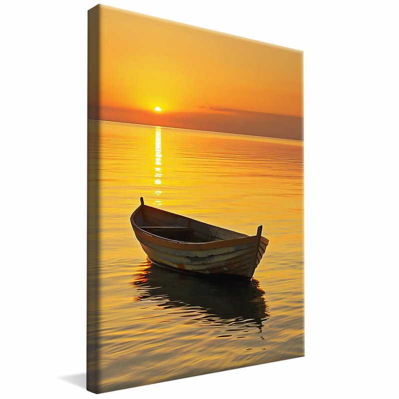 Boat and Beach V1826 Canvas