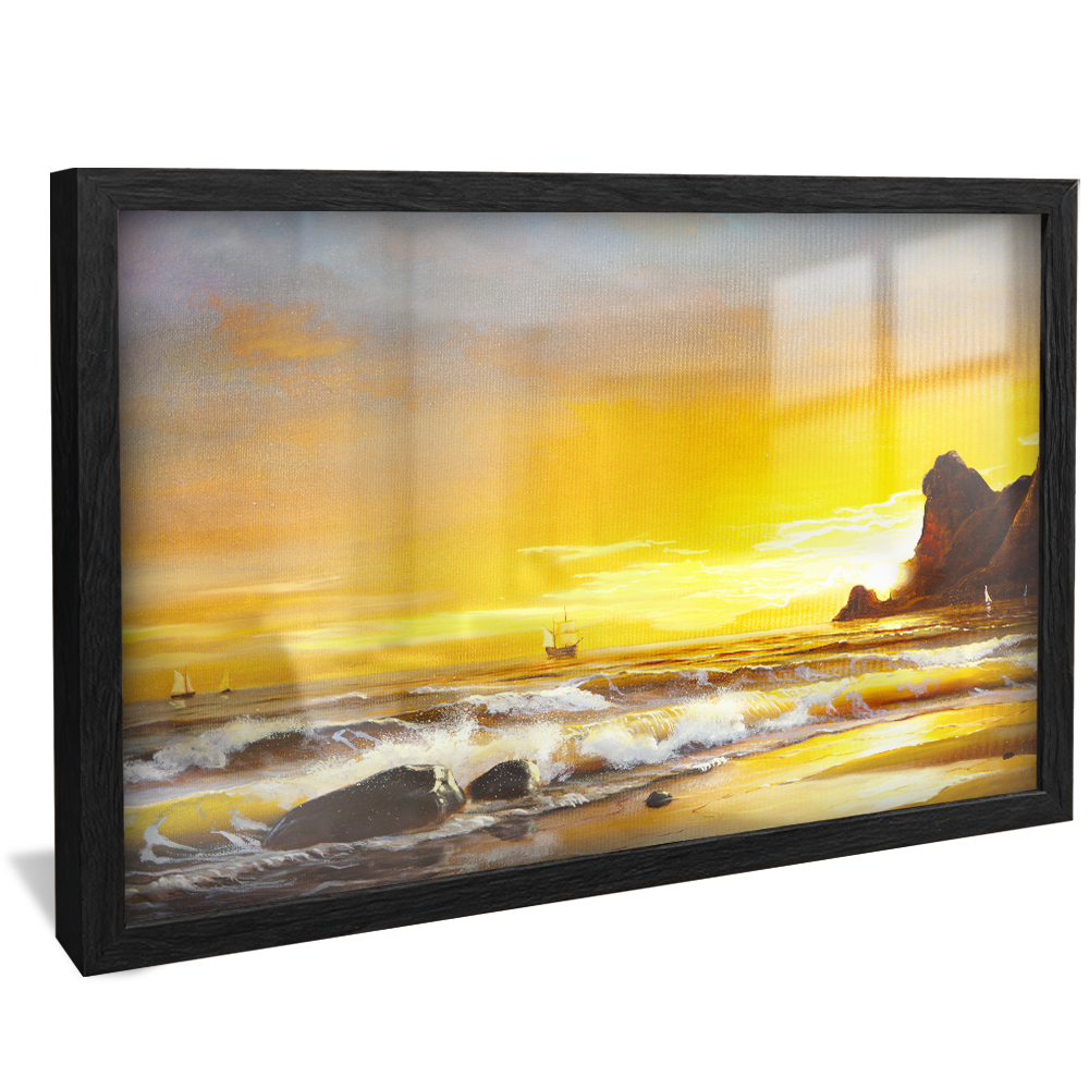 Boats at Sunset V779 Canvas