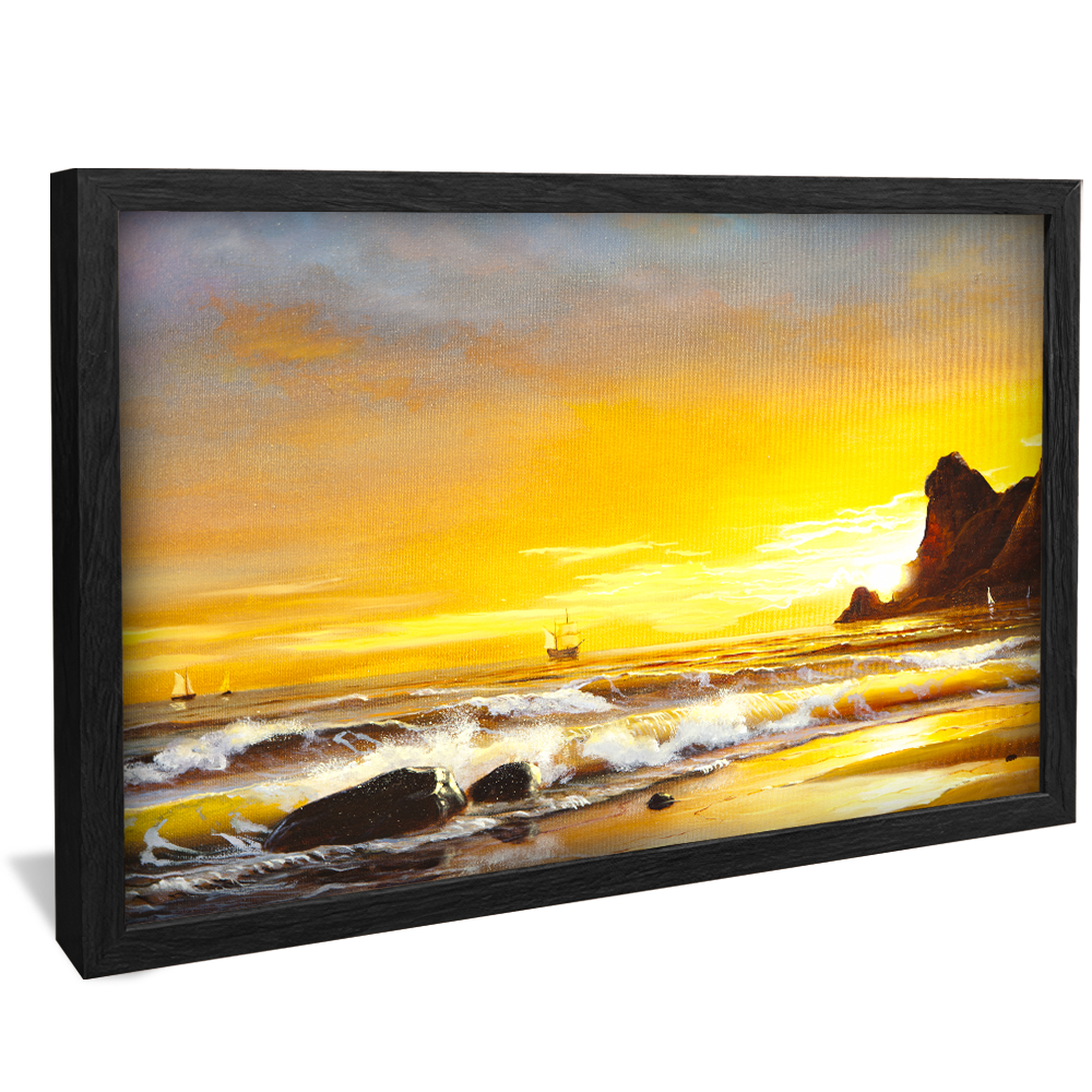 Boats at Sunset V779 Canvas