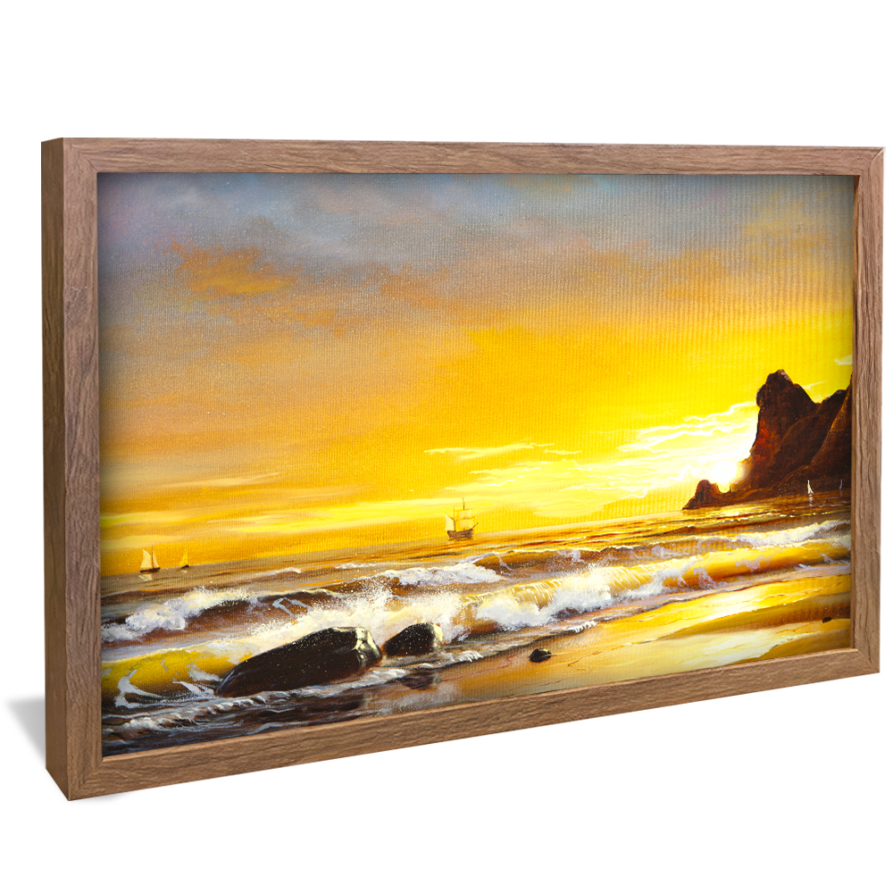 Boats at Sunset V779 Canvas
