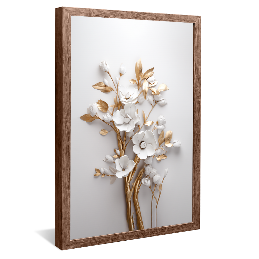 Branch of Golden Flower V855 Canvas