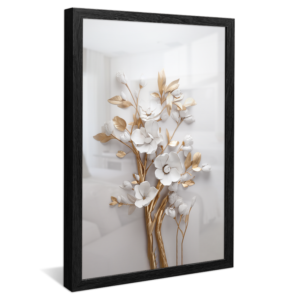 Branch of Golden Flower V855 Canvas