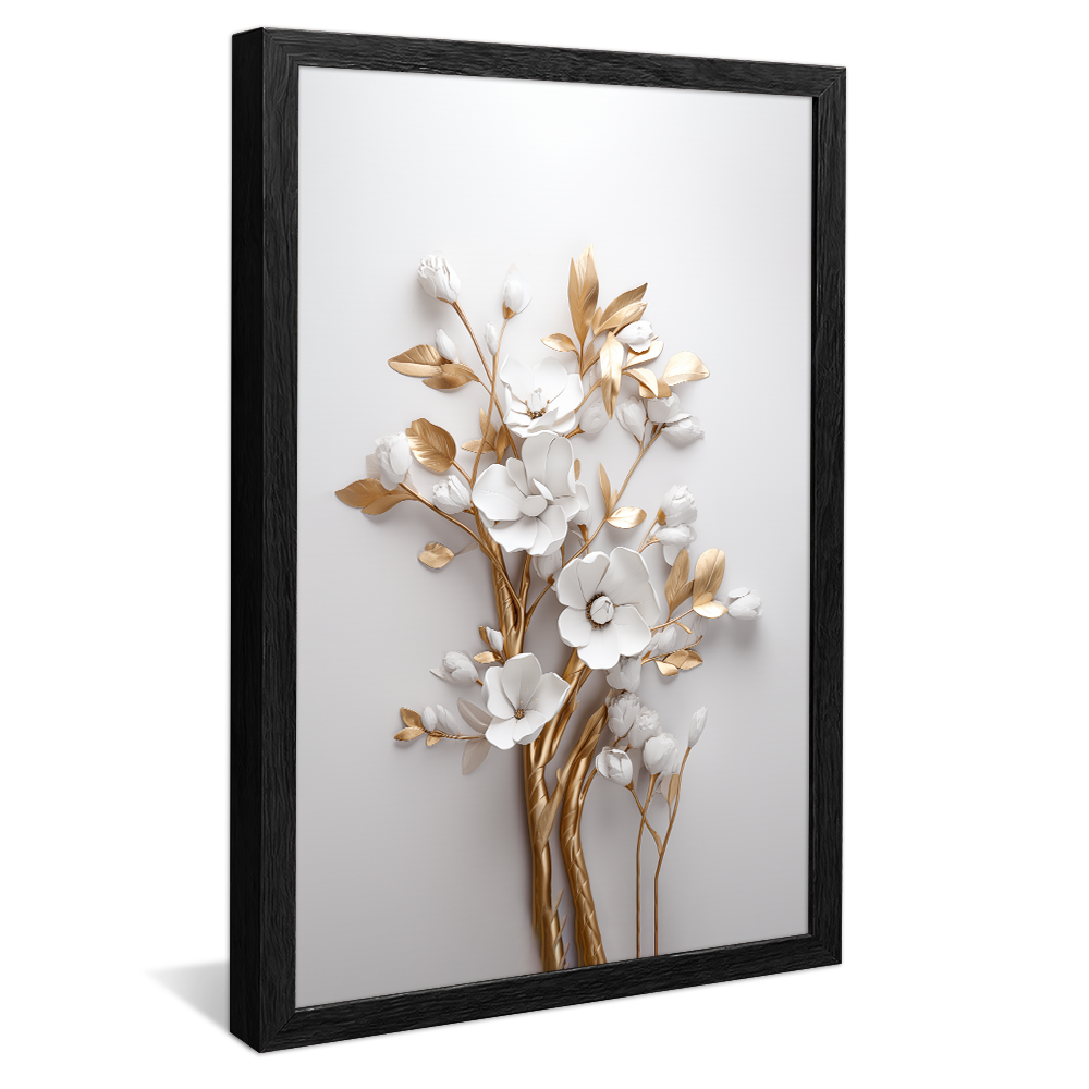 Branch of Golden Flower V855 Canvas