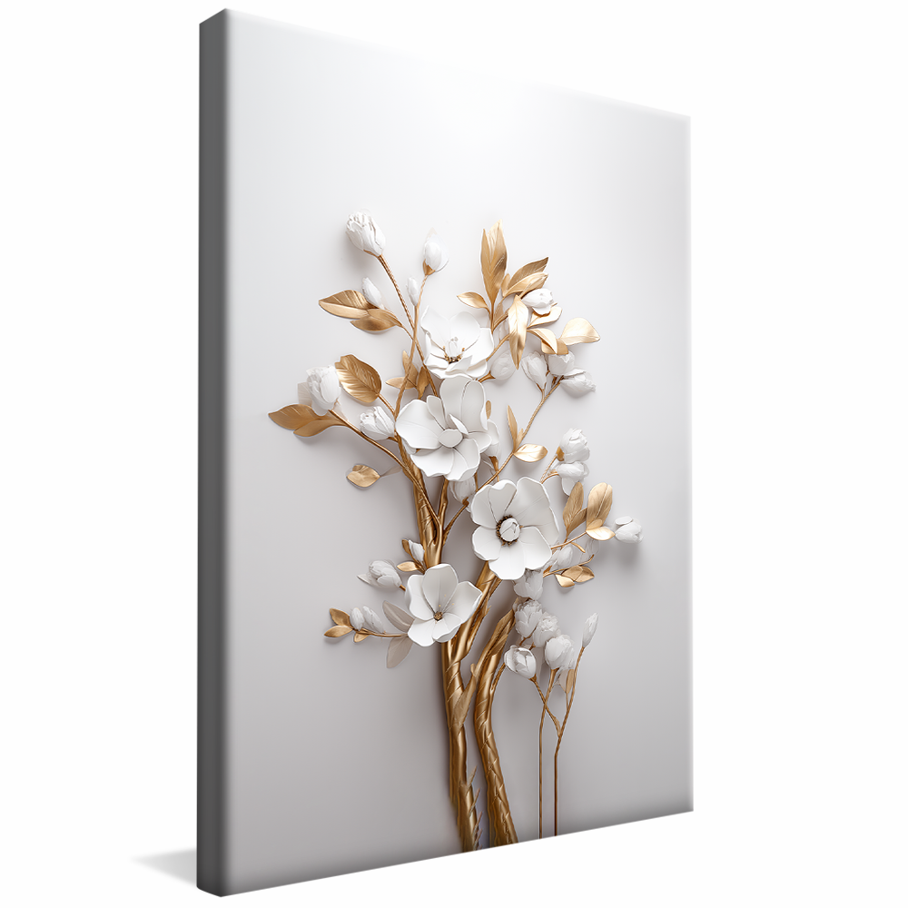 Branch of Golden Flower V855 Canvas