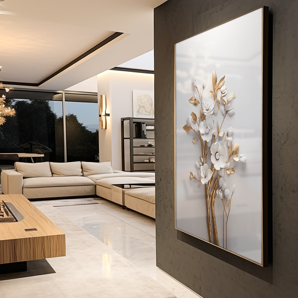 Branch of Golden Flower V855 Canvas