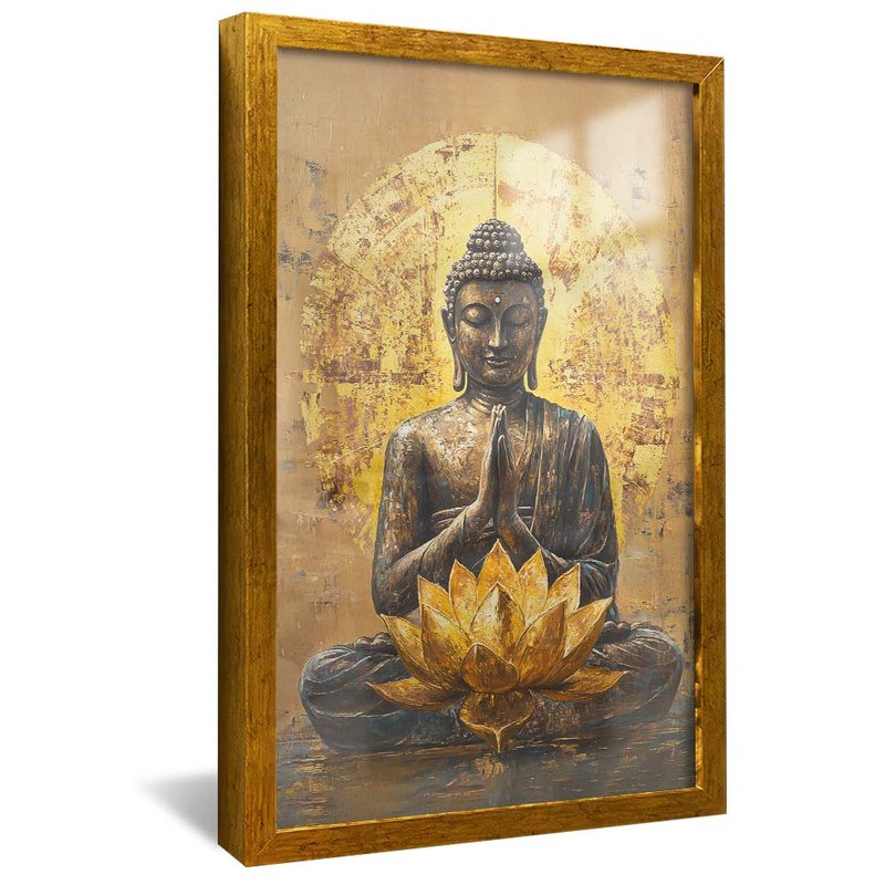 Buddha E Lotús V2035 Canvas