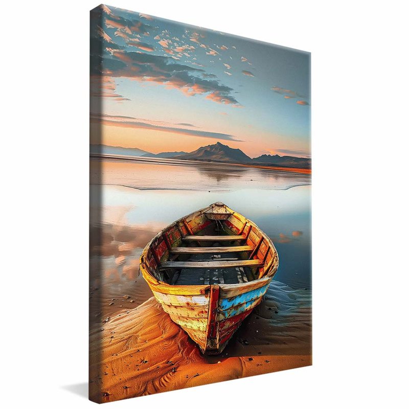 Canoe in the Sand V1889 Canvas