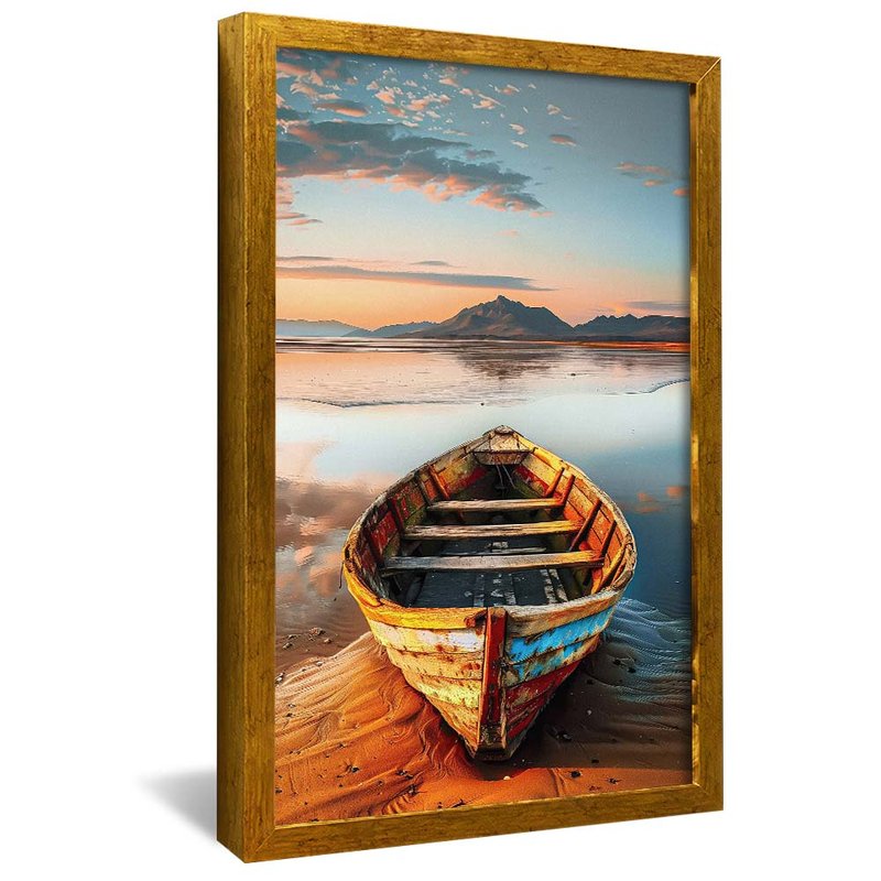 Canoe in the Sand V1889 Canvas