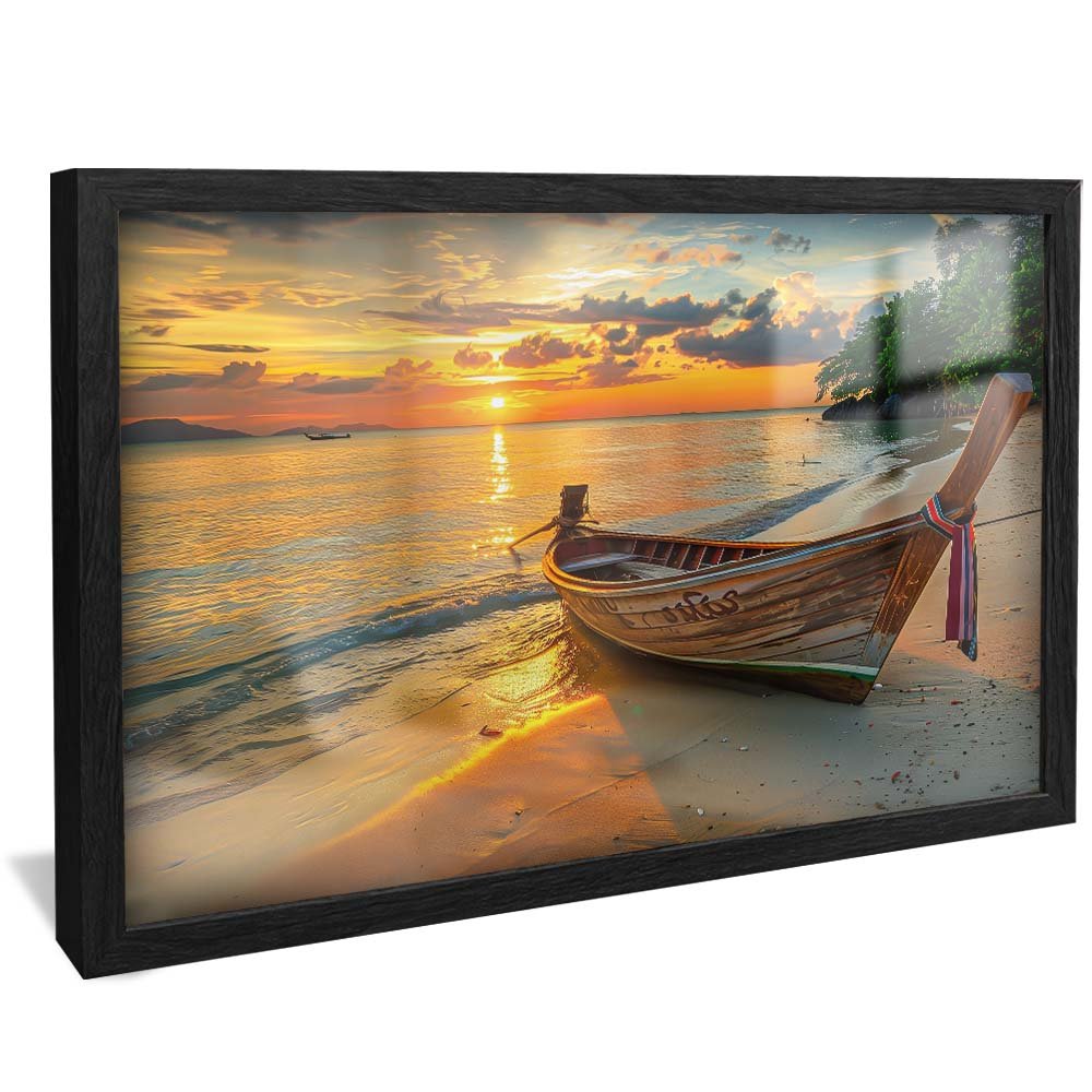 Canoe on the Beach Canvas