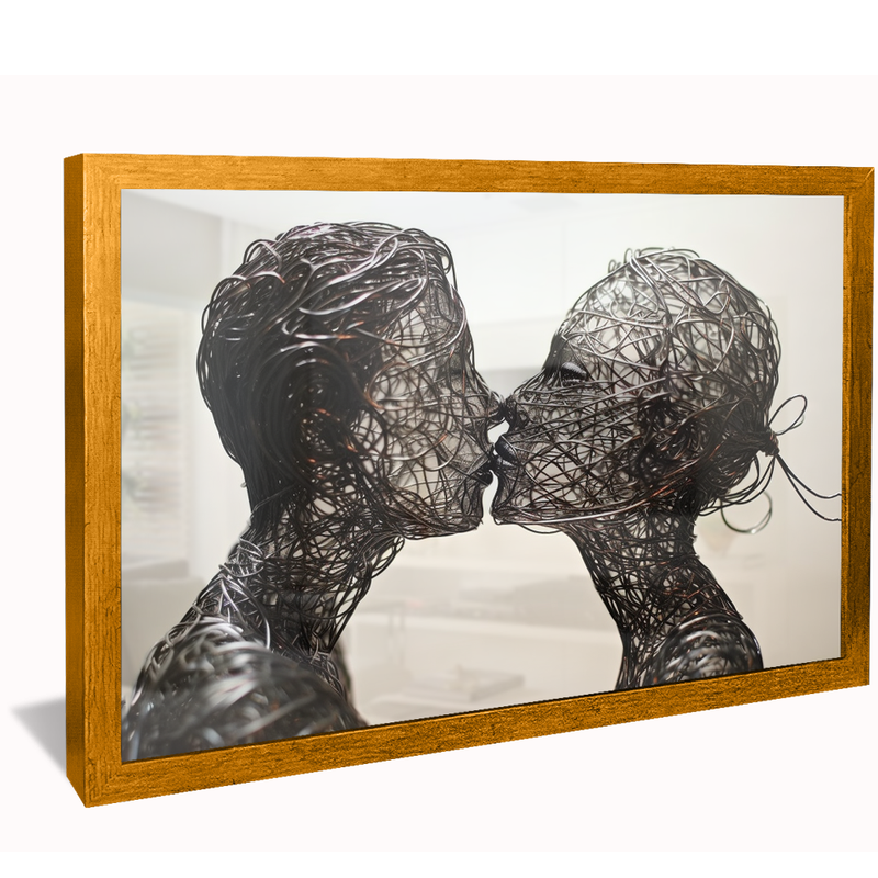 Couple Art Metal Wire Canvas