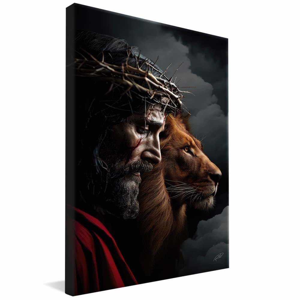 Christ and Lion V2003 Canvas