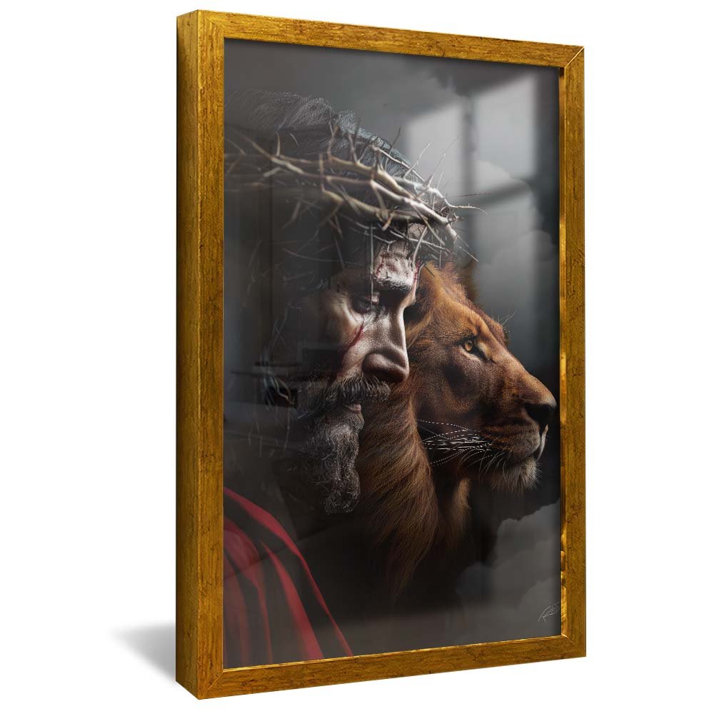Christ and Lion V2003 Canvas